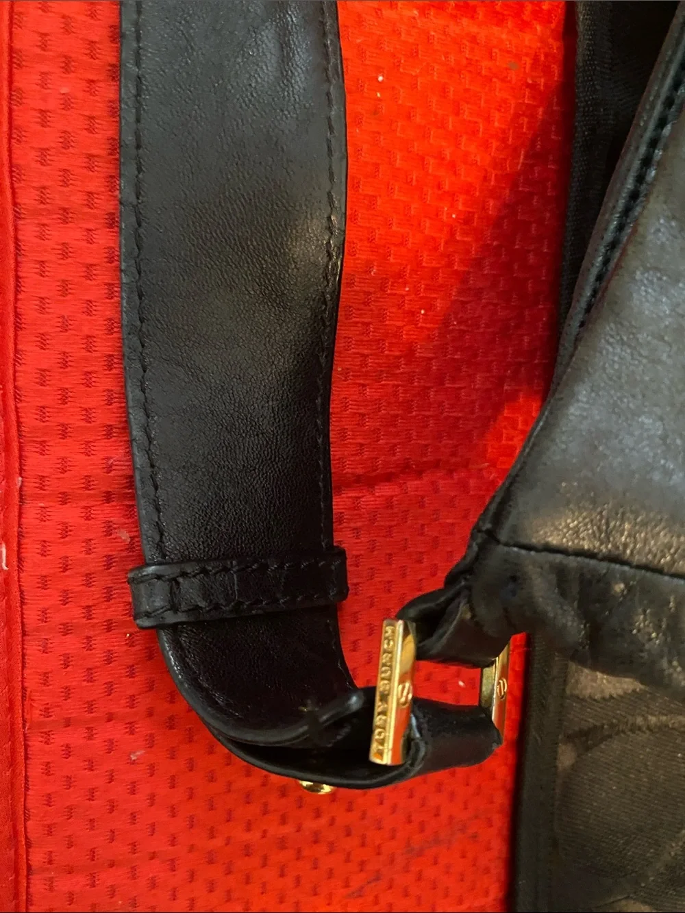 Tory Burch Oversized Leather Shoulder Hobo in Black with Gold Logo